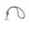Leather Mobile Straps, with Alloy Clasp, Dark Gray, 900~915x6mm