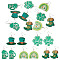 5Pairs Iron Dangle Earrings, with Saint Patrick's Day Theme Acrylic Pendants, Mixed Shapes, Platinum, 54~60mm, 5pairs/set
