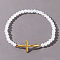 Boho Cross with Class Bead Bracelet for Women