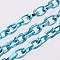 Aluminum Chains, Unwelded, Oxidated in Lt. Blue, Link:5.5x8mm