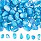 100Pcs Natural Trochid Shell/Trochus Shell Beads, Nuggets Chips, Sky Blue, 5~12x5~8x1~6mm, Hole: 1mm