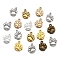 Alloy Pendants, Paw Print Charms, Mixed Color, 10x12mm