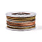 27M Segment Dyed Round Polyester Twisted Cords, with PET Plastic, for Jewelry Making, Camel, 1mm, about 29.53 Yards(27m)/Roll