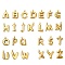 304 Stainless Steel Alphabet Pendants, Letter A~Z Charms, Real 18K Gold Plated, 18~20x9~15.5x4mm, Hole: 1.6mm, 26pcs/set
