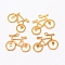 Alloy Pendants, Bicycle, DIY Accessories, Golden, 24x31x2mm, Hole: 1.6mm