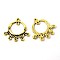 Tibetan Style Chandelier Components Links, Cadmium Free & Nickel Free & Lead Free, Ring, Antique Golden, 26x25x2mm, Hole: 1.5mm