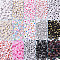 Opaque Acrylic Beads, Mixed Shapes, Heart Pattern, Mixed Color, 1500pcs/set