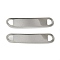 201 Stainless Steel Links/Connectors, Curved Oval, Stamping Blank Tag, Stainless Steel Color, 42x8x1mm, Hole: 5mm