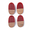 Resin & Walnut Wood Pendants, Oval, Brown, 27.5x15x3.5~4.5mm, Hole: 1.8mm