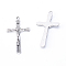 Tibetan Style Alloy Pendants, Cross, Cadmium Free & Nickel Free & Lead Free, Antique Silver, 43x24.5x4.5mm, Hole: 2mm, about 325pcs/1000g