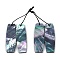 2Pcs Natural Black Lip Shell Pendants, Rectangle, 38x13x3mm, Hole: 0.6mm