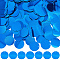 500Pcs PVC Plastic Pendants, Flat Round, Blue, 24.5x0.2mm, Hole: 1.4mm