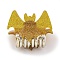 Halloween Bat Acrylic Claw Hair Clips for Women Girls, with Glitter Powder, Gold, 34.5x51x39.5mm
