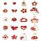 20Pcs 20 Styles Alloy Enamel Pendants, Mixed Shapes, Light Gold, 10~31.5x8~23x1~4mm, Hole: 1.4~2.2mm, 1pc/style