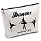 Nurse Theme Polycotton Canvas Stroage Bags,  Metal Zipper Pouches, Rectangle, Dance, 18x25cm