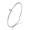 Rack Plating Brass Micro Pave Clear Cubic Zirconia Letter Open Cuff Bangles, Torque Bangles for Women, Platinum, Lead Free & Cadmium Free, Letter P, Inner Diameter: 1-7/8x2-1/4 inch(4.8x5.8cm)