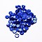 Plastic Paillette Beads, Semi-cupped Sequins Beads, Center Hole, Blue, 10x0.5mm, Hole: 1mm, about 35000pcs/pound