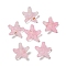 Opaque Acrylic Beads, Starfish, with Gold Powder, Pink, 18x19x9mm, Hole: 1.6mm, about 375pcs/500g