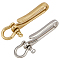 2 colors 4 Styles Brass Key Hook Shanckle Clasps, with 1Pc Alloy D-Ring Anchor Shackle Clasps, Platinum & Golden, 25~60x15.5~25x7~8.5mm, Hole: 2.5~5.5mm, 1pc/style