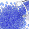 6/0 Glass Seed Beads, Frosted Colors, Round, Cornflower Blue, 4mm, Hole: 1~1.5mm, about 460pcs/46g