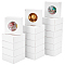 Blank Cardboard Paper Handmade Soap Packaging Boxes with Round Visible Window, Square, White, 7.5x7.5x3cm
