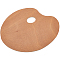Oval Wood Color Palette, Sienna, 298x248x4.5mm, Hole: 46.5x35.5mm