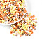 Opaque Acrylic Beads, Teardrop, Yellow, 5x5x3mm, Hole: 1.5mm, about 11630pcs/500g