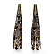 Iron Filigree Bead Caps, Cone, Antique Bronze, 41.5x7.5mm, Hole: 1.2mm, Inner Size: 7.5mm, 27pcs/bag