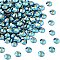 Preciosa&reg Crystal Hotfix Flatback Stones, Czech Crystal, Round(438 11 612 Chaton Rose VIVA 12 &reg), 30280 200 Dark Indigo AB, SS16(3.8~4mm)