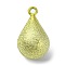 Brass Bell Pendants, Suikin Bell, Teardrop Charms, Golden, 30.5x17~17.5mm, Hole: 2.8mm