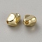 Brass Beads, Nuggets, Golden, 6x5x4mm, Hole: 1.2mm