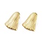 304 Stainless Steel Stud Earrings, Triangle, Golden, 26.5x20mm