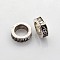 Tibetan Style Alloy Beads, No Hole, Lead Free & Cadmium Free & Nickel Free, Rondelle, Antique Silver Color, Size: about 11mm in diameter, 4mm thick, Inner Diameter: 7mm