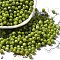 Baking Paint Glass Seed Beads, Bicone, Green Yellow, 4.5x4mm, Hole: 1.1mm, about 142pcs/10g