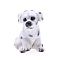 Resin Pet Dog Mini Model, Micro Landscape Dollhouse Accessories, Pretending Prop Decorations, White, 27x38mm