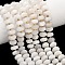 Natural Rainbow Moonstone Beads Strands, Rondelle, Faceted, with Seed Beads, 11x6~6.5mm, Hole: 1.2mm, about 47pcs/strand, 14.96 inhc(38cm)