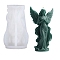 DIY Candle Silicone Molds, for Candle Making, Angel, White, 68x42x115mm, Inner Diameter: 38x45mm