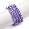 Cubic Zirconia Beads Strands, Faceted, Round, Slate Blue, 4mm, Hole: 0.8mm, about 91pcs/strand, 14.3 inch(36.5cm)