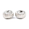 Brass Beads, Corrugated Rondelle, Rack Plating, Long-Lasting Plated, Lead Free & Cadmium Free, Platinum, 8.5x6mm, Hole: 2mm