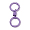 Alloy Spring Gate Clasps, with Spring Findings, Dark Orchid, 76.5mm