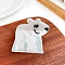 Acrylic Claw Hair Clips, White, Bear, 65x53mm