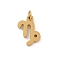 304 Stainless Steel Charms, with Jump Ring, Golden, Constellation Charm, Capricorn, 12.5x9x1.5mm, Hole: 3mm