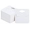Paper Earring Display Cards, Square, White, 5x5x0.05cm