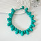 Resin Teardrop Beaded Necklaces for Women, Medium Turquoise, 20.08 inch(51cm)