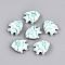 Handmade Porcelain Beads, Famille Rose Porcelain, Fish, Pale Turquoise, 20.5~22x16.5~18x6.5~7.5mm, Hole: 1.8~2.5mm