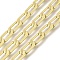 Brass Curb Chains, Soldered, with Spool, Real 18K Gold Plated, 13x6x1mm