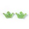 Resin Cabochons, with Rhinestone, Crown, Crystal, Lime Green, 13x19x4mm