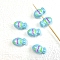 Opaque Acrylic Beads, Fish , Sky Blue, 22x13mm, Hole: 3.3mm