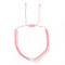 Minimalist Adjustable Polyester Cord Braided Bracelets, Imitation Pearl Bead Jewelry for Women, Pearl Pink, Inner Diameter: 11 inch(28cm)