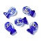 Handmade Foil Lampwork Fish Beads, with Enamel, Gradient Color, Blue, 20x23x8.5mm, Hole: 1.8mm